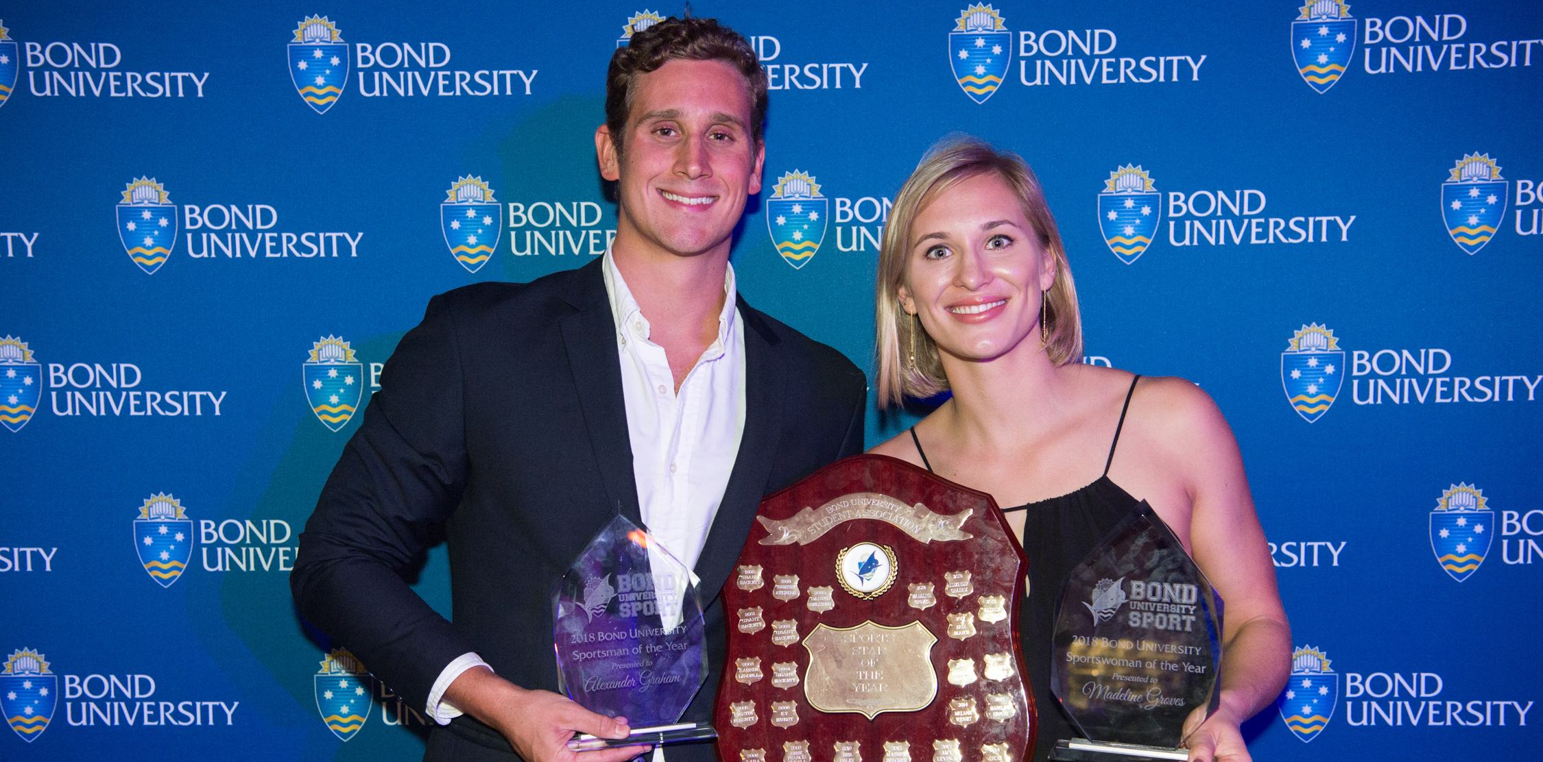 Alexander Graham and Madeline Groves named Bond Sportspeople of the Year Bond University